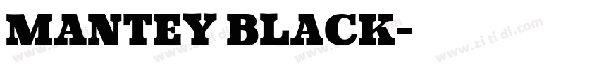 Mantey Black字体转换